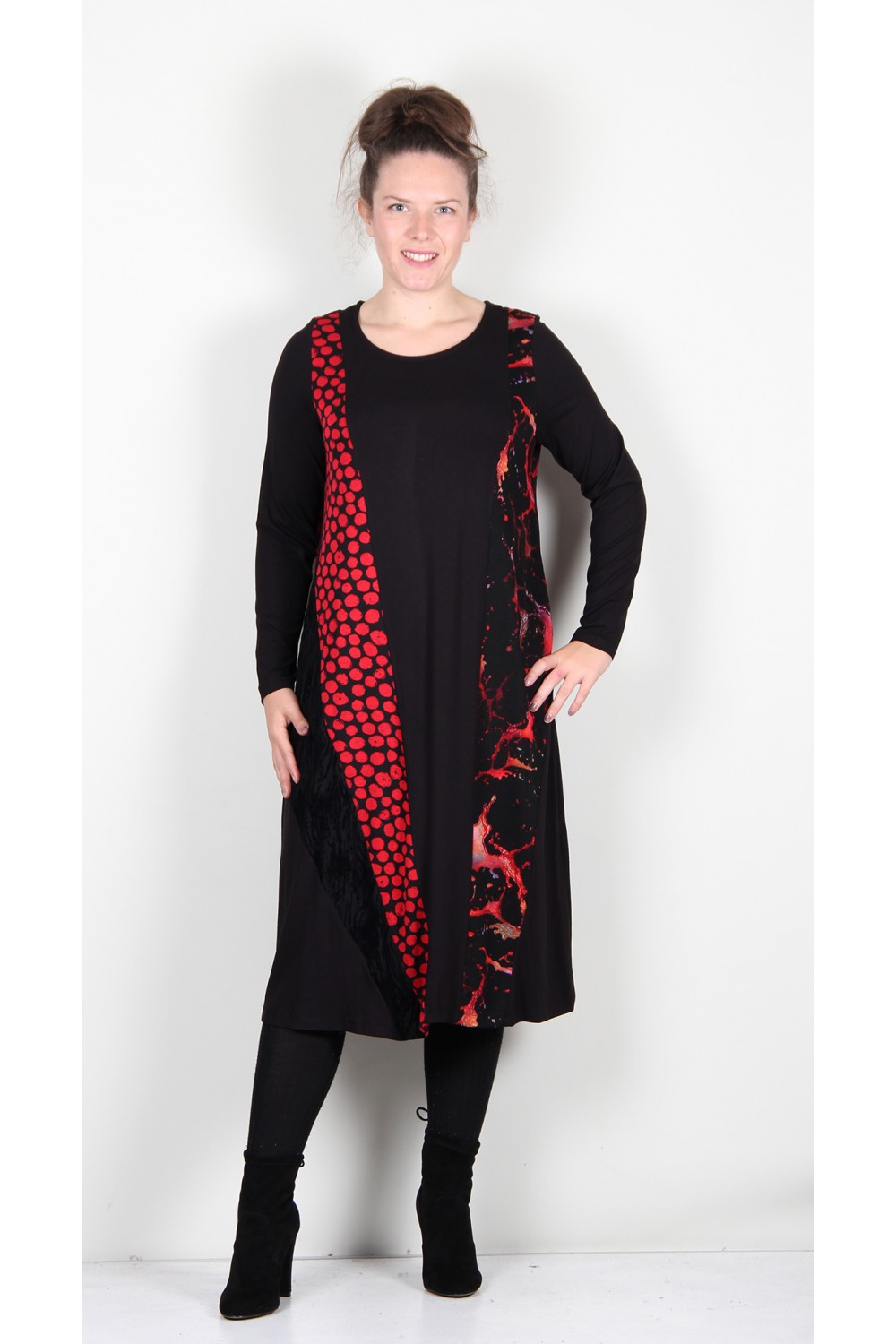 Alembika Galaxy Midi Dress Black/Red