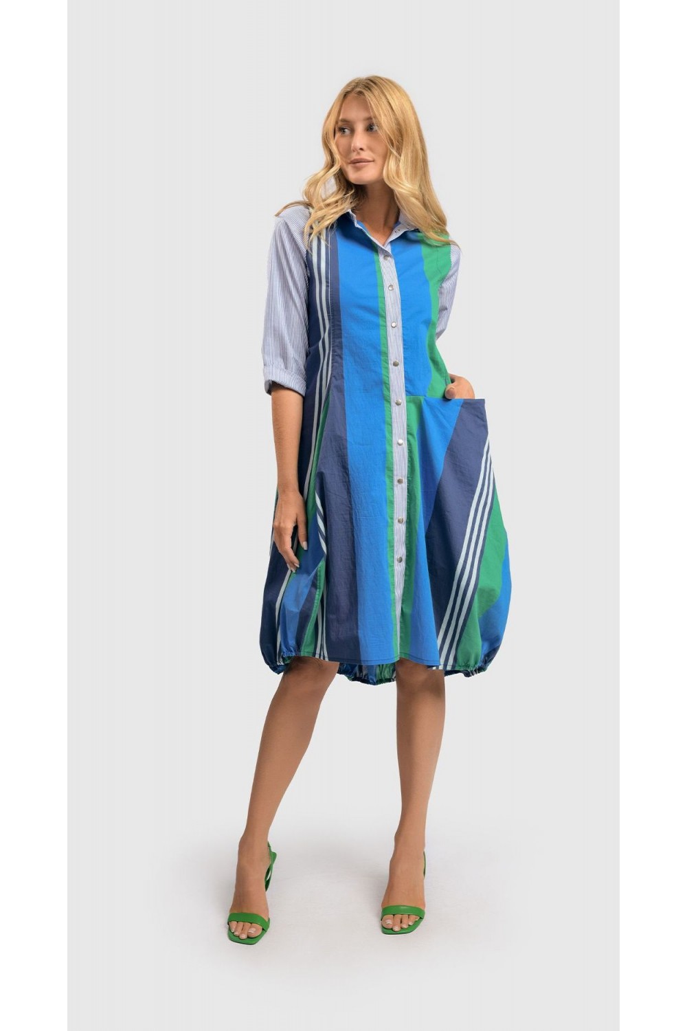 Alembika Ocean Stripe Wonderful Dress Marine