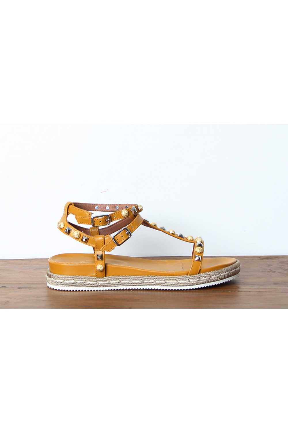 Alpe Gladiator Sandals Mustard