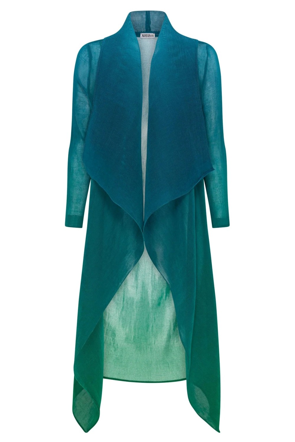 ALQUEMA Collare Pleat Coat Biscay Fern