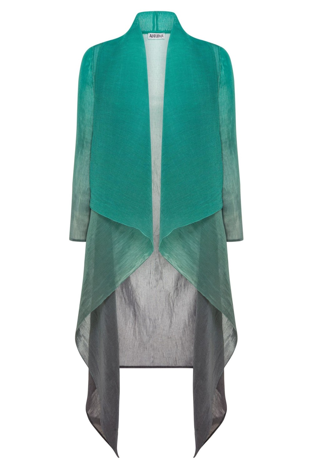 ALQUEMA Collare Pleat Coat Vivid Green Shadow