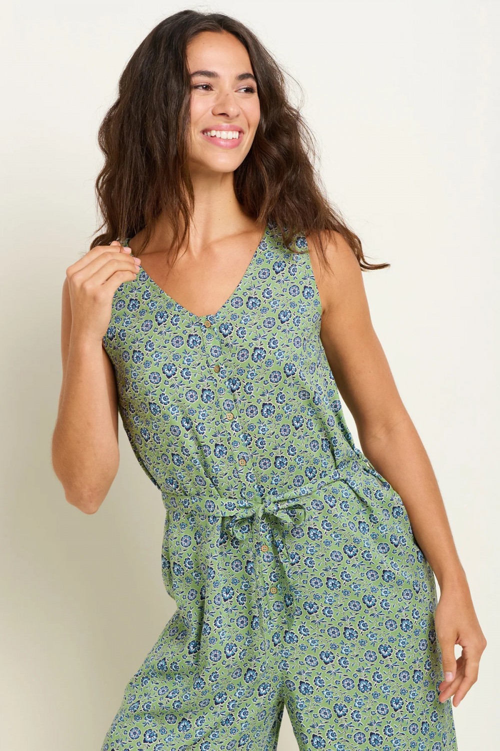 BRAKEBURN ELSIE JUMPSUIT GREEN