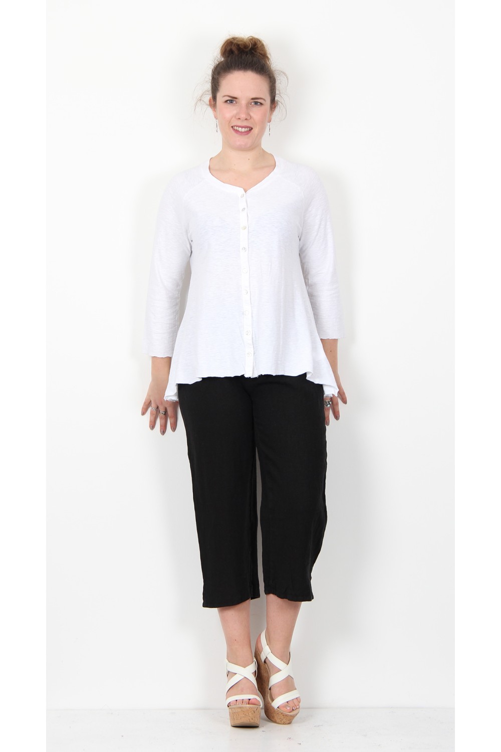 Cut Loose Clothing Jersey Cardi White