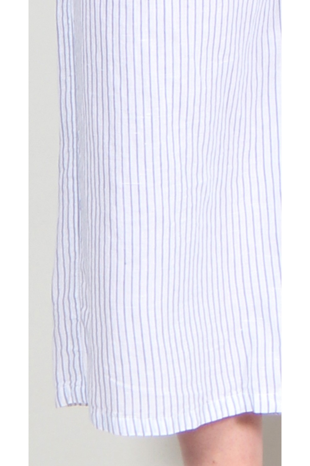 Cut Loose Clothing Easy Crop Pant White Pinstripe