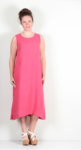 Cut Loose Clothing Linen Easy Dress Berry