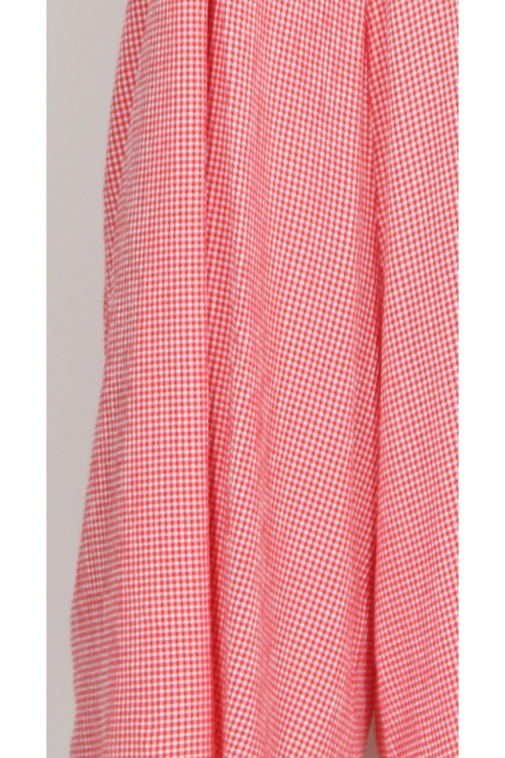Cut Loose Crinkle Check Crop Jumpsuit Harbour Red