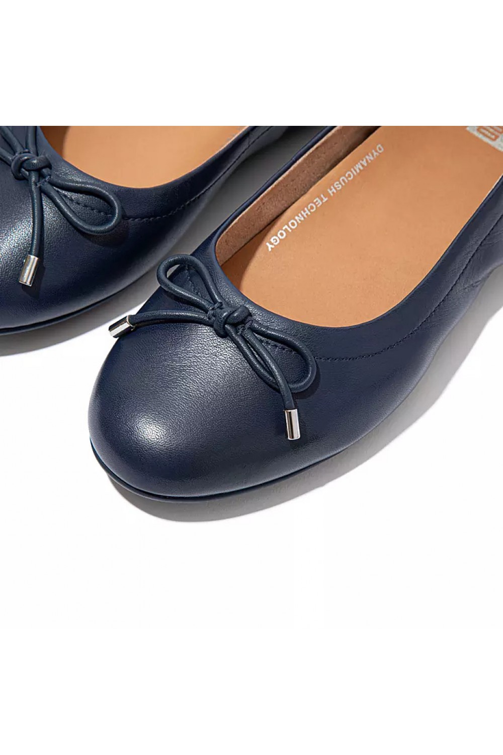 Fitflop Allegro Bow Leather Ballet Pumps Midnight Navy
