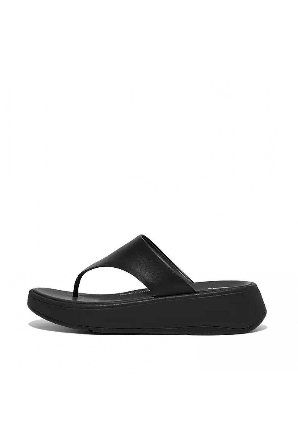 Fitflop F-MODE Luxe Leather Flatform Toe-Post Sandals All Black