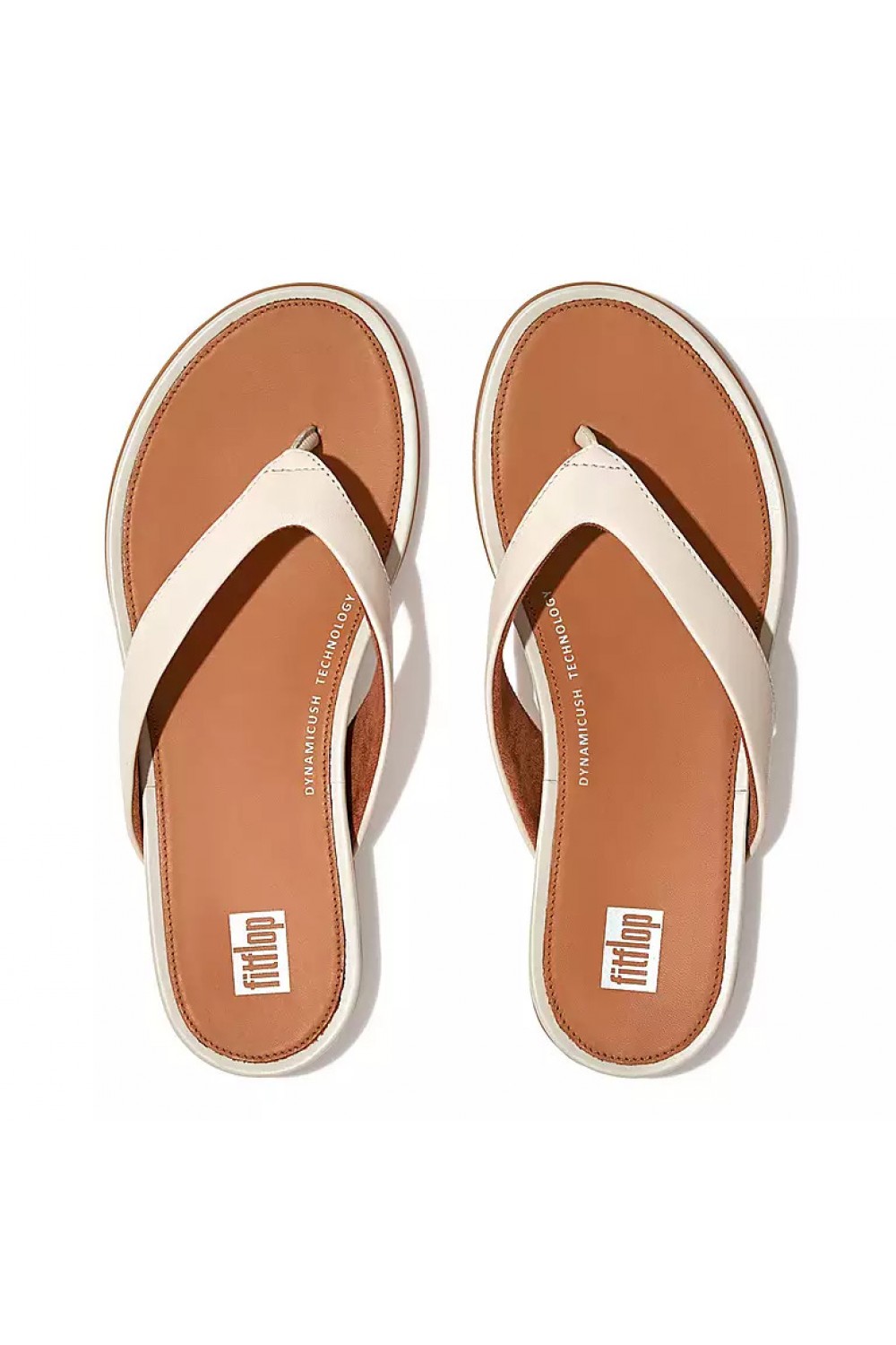 Fitflop GRACIE Leather Flip-Flops Stone Beige