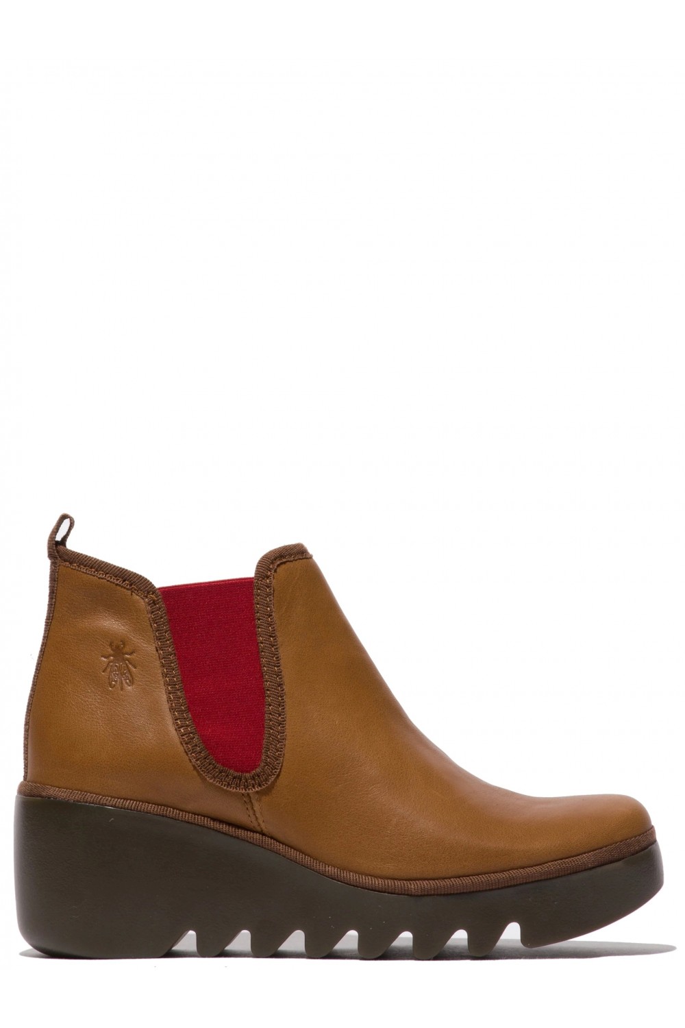 FLY LONDON Byne 349 Leather Pull On Ankle Boots Saddle