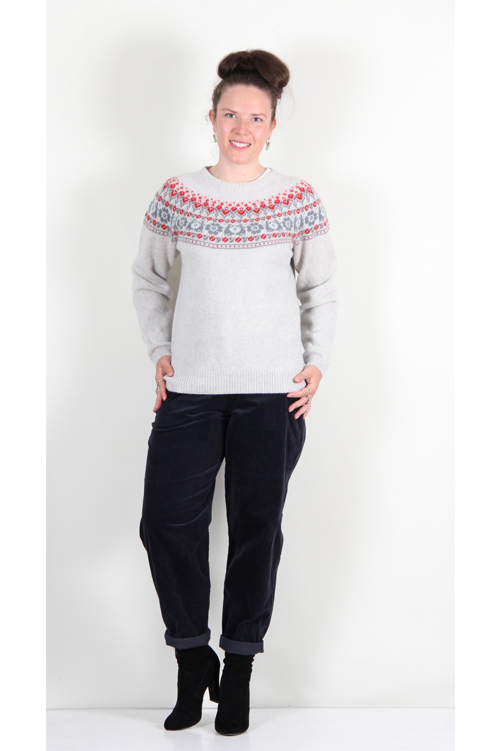 Harley Of Scotland Fairisle Knit Nuage