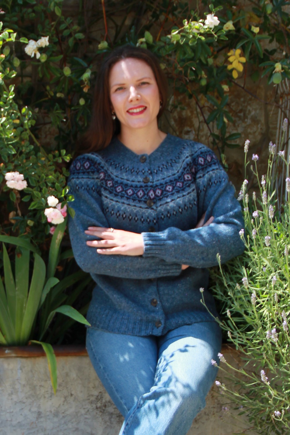 Harley Of Scotland Fairisle Donegal Cardigan Ossian