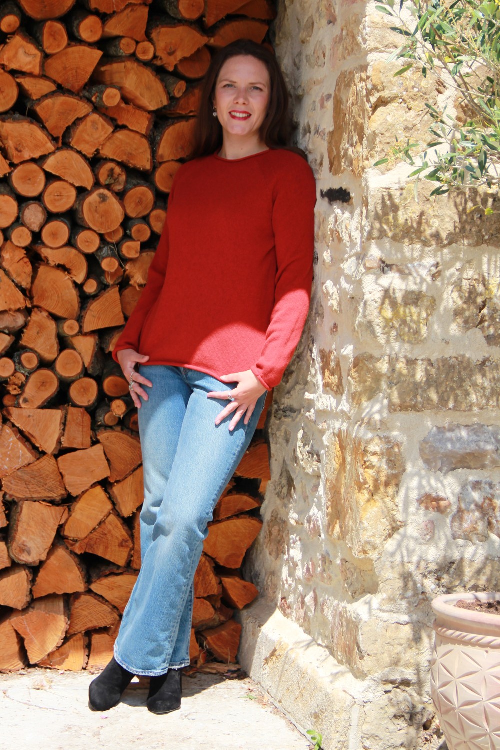 Harley Of Scotland Roll Edge Super Soft Knit Dulse