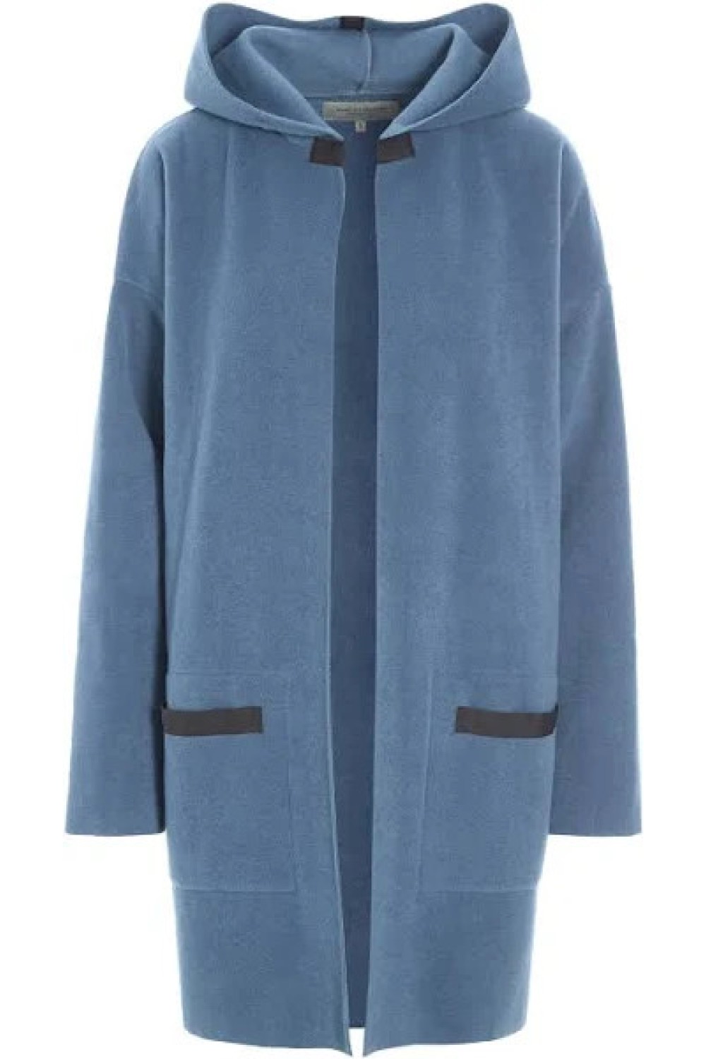 HENRIETTE STEFFENSEN CARDIGAN WITH HOOD 7118 DUSTY BLUE