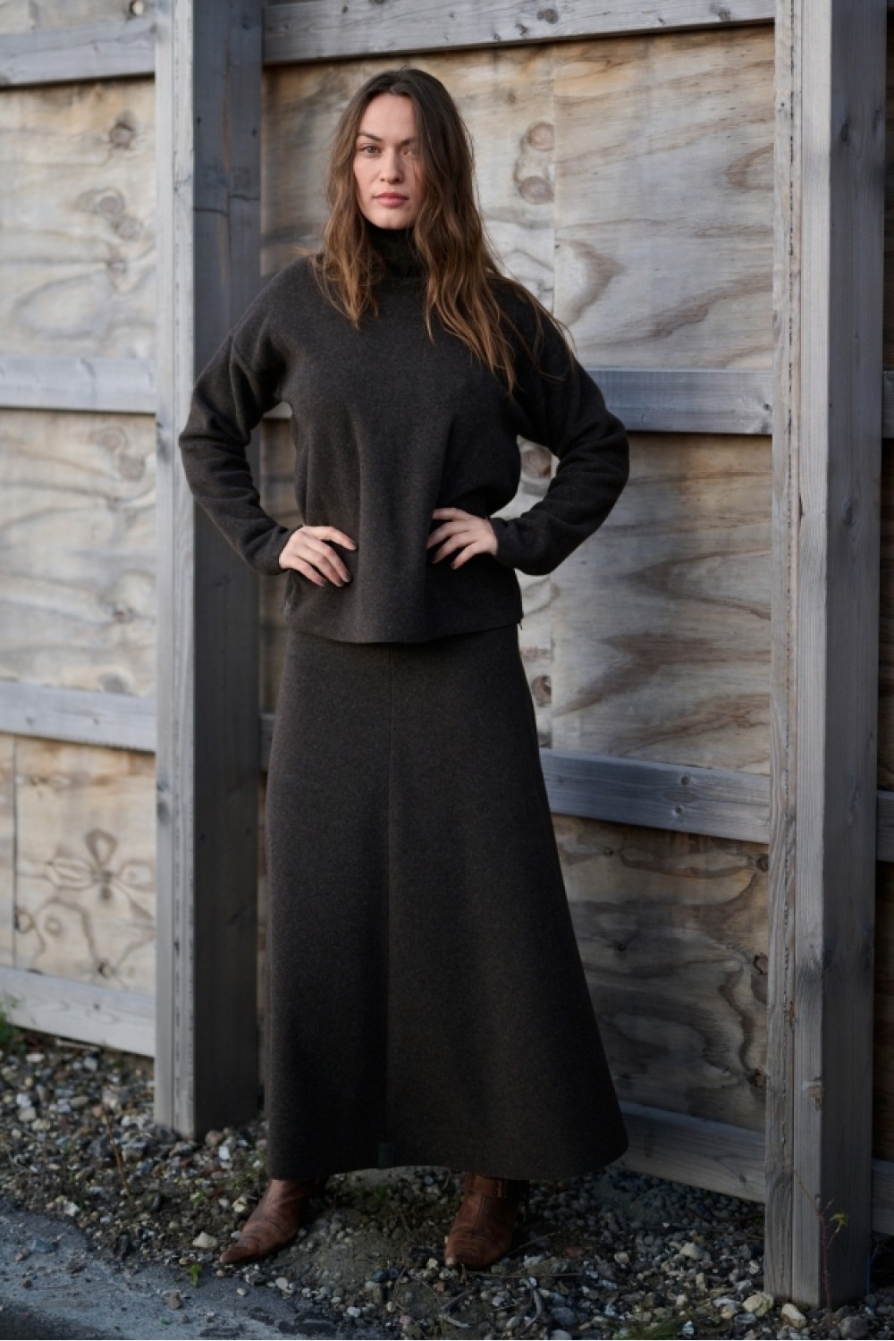 HENRIETTE STEFFENSEN SKIRT 3256 CHOCOLATE
