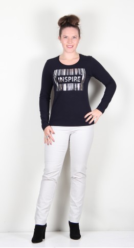 Icona Inspie Barcode Jersey Top Navy