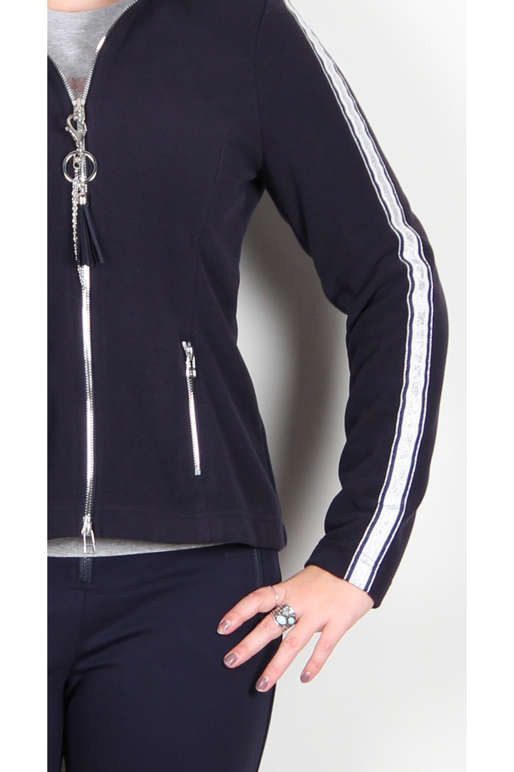 Icona Luxurious Fleece Zip Jacket Navy
