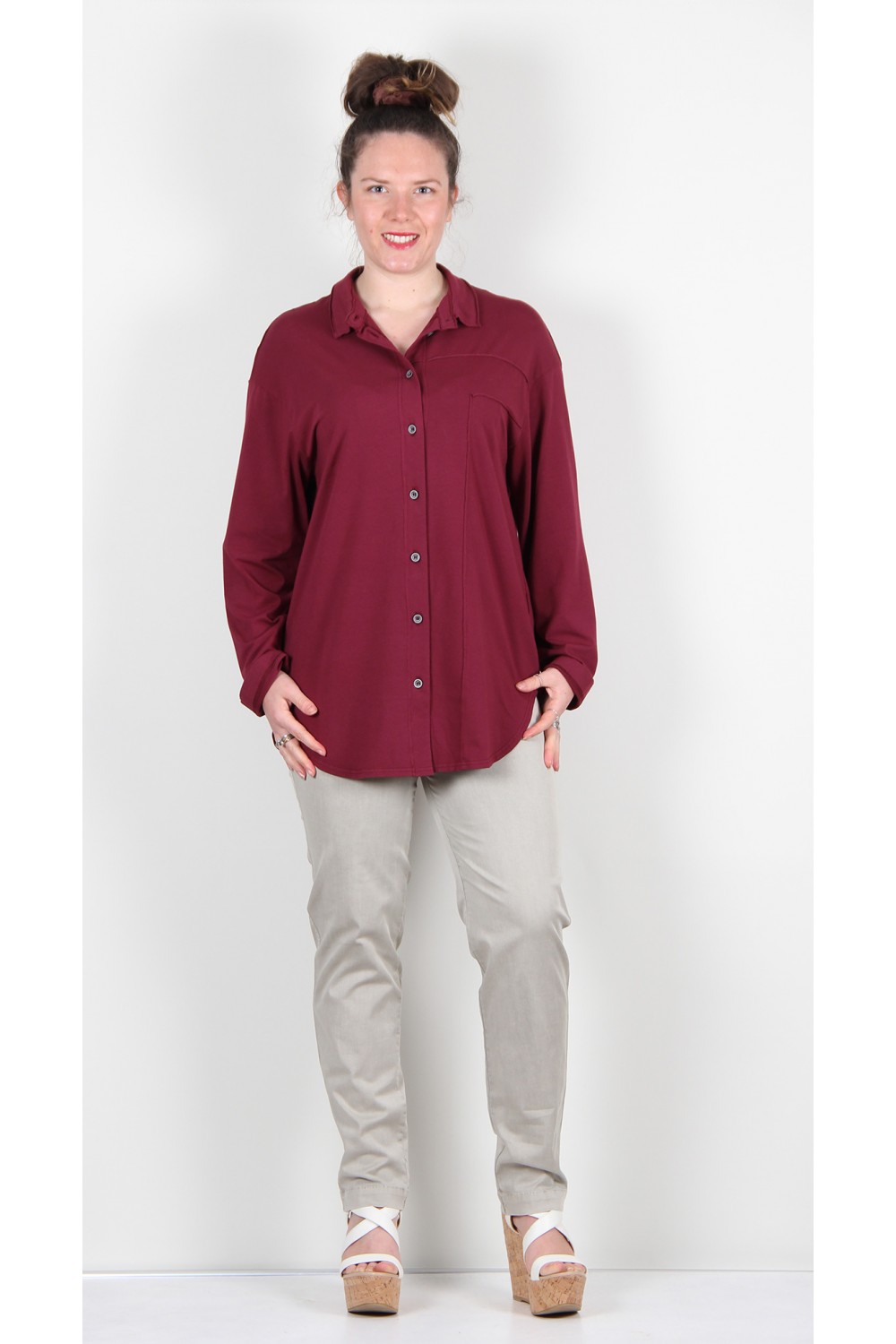 ISCHIKO Clothing Blouse Abebi 101 Ruby