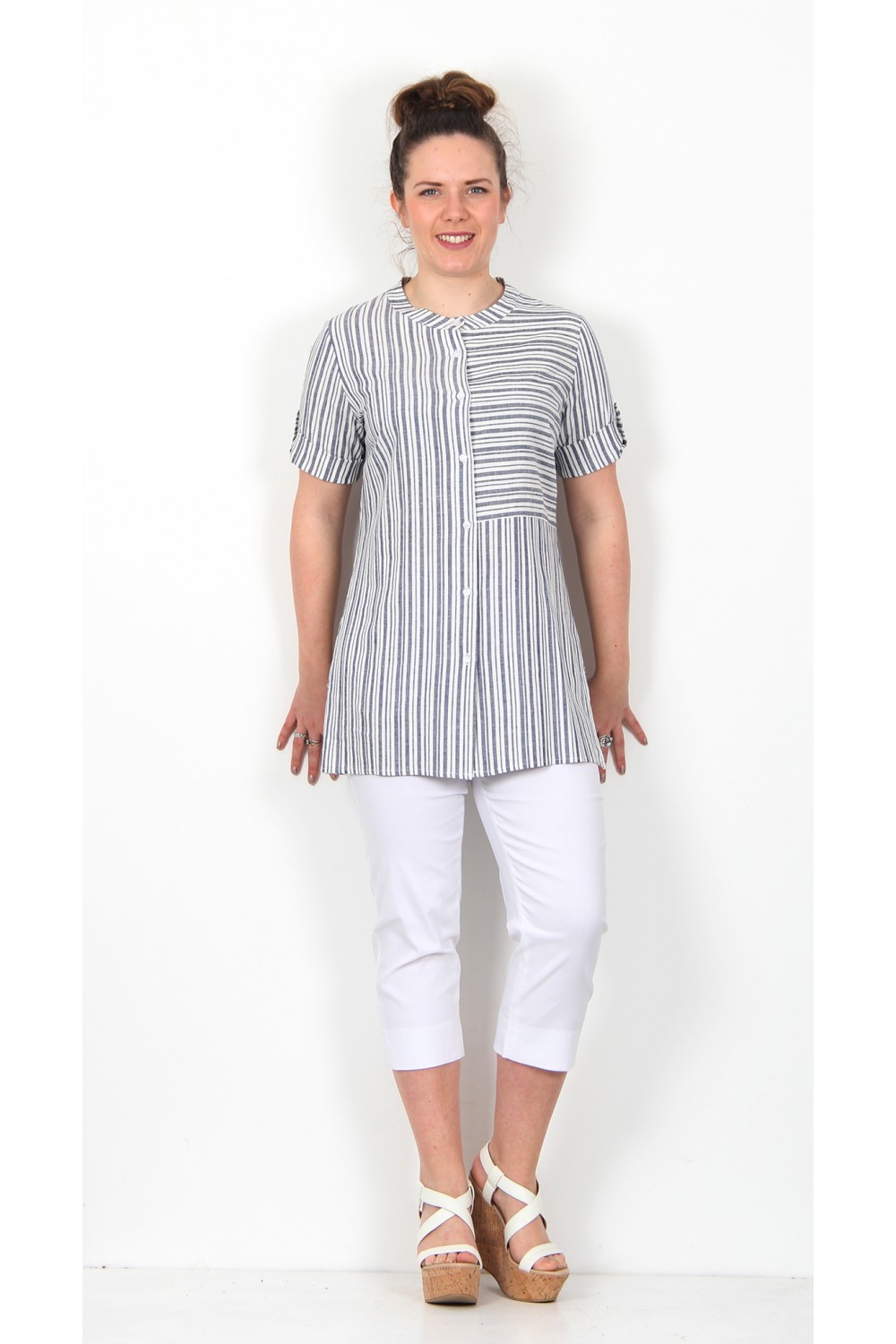 James Lakeland Ariele Shirt Denim Stripe