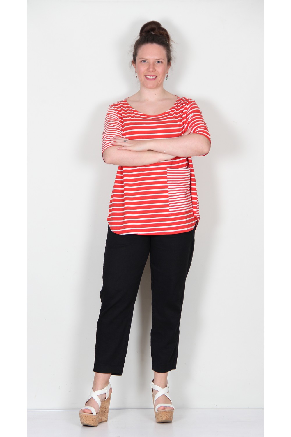 Mama B Canova Top Fuoco/Latte Stripe