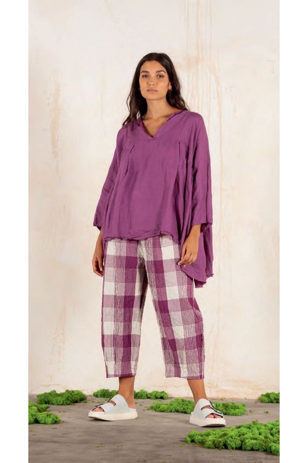 Mama B Taglio Linen One-Sized Shirt Rapa