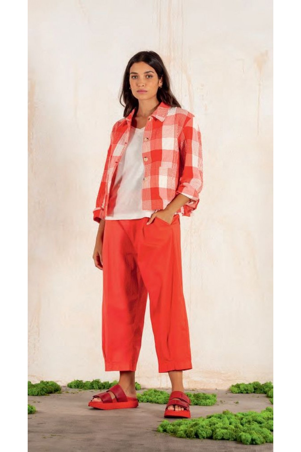 Mama B Andy Q Check Jacket Fuocco