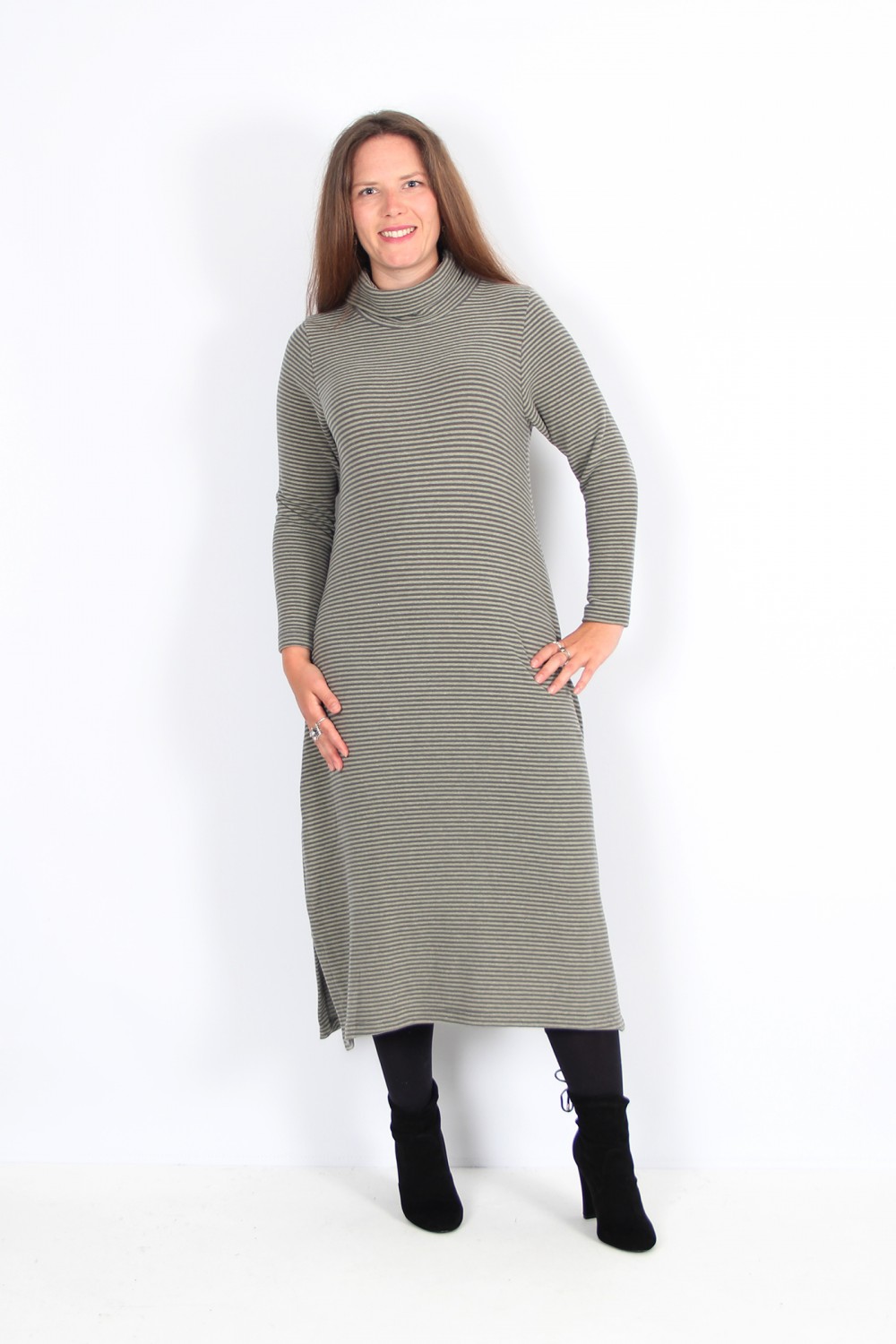 Mama B Tiramisu U Knit Dress Linfa Stripe
