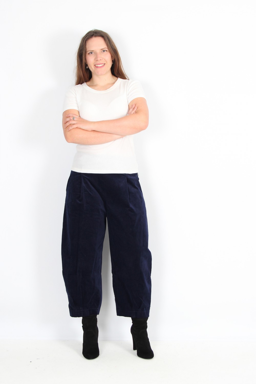 Mama B Bianco V Needlecord Trouser Laguna