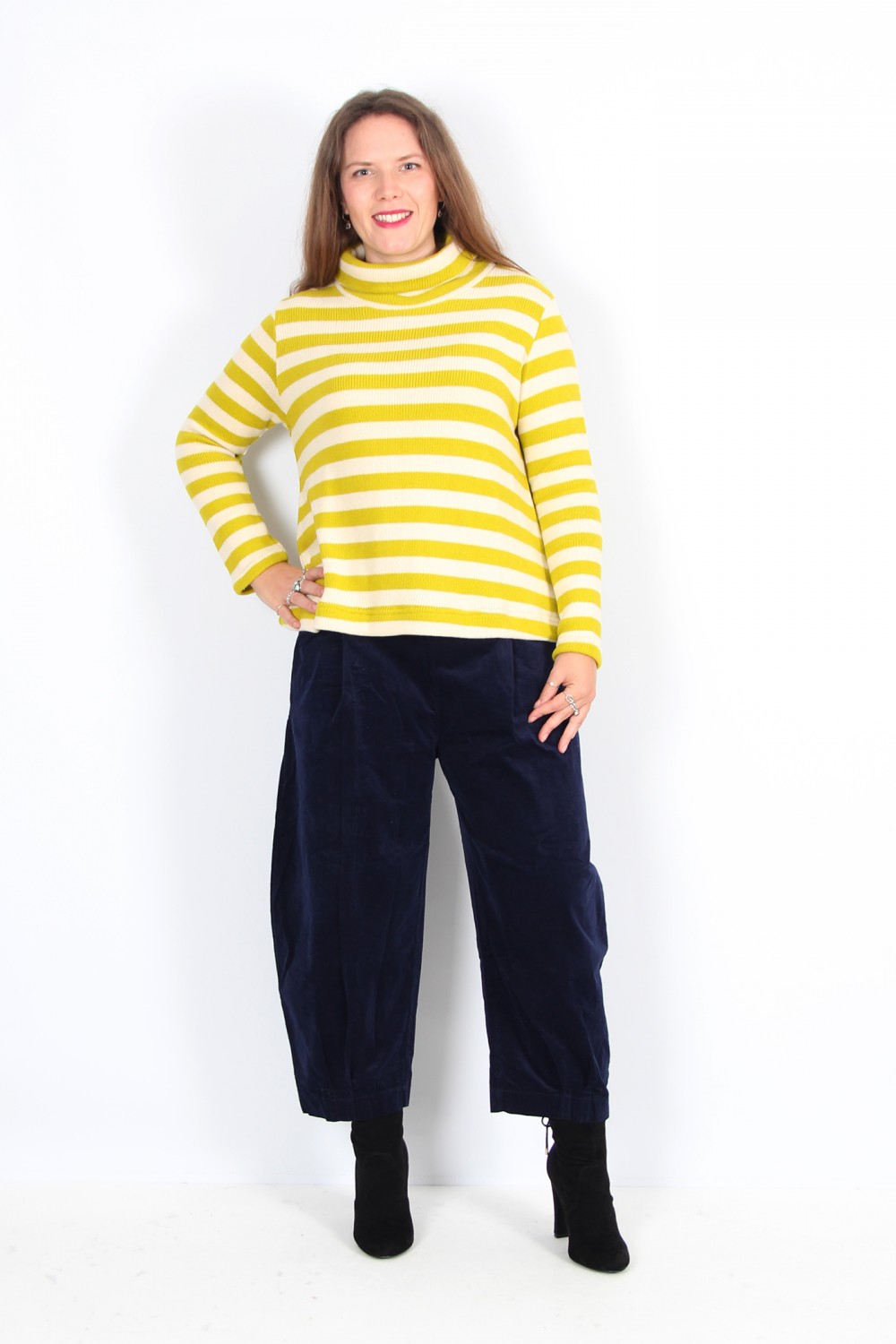 Mama B Musei U Stripe Knit Lime