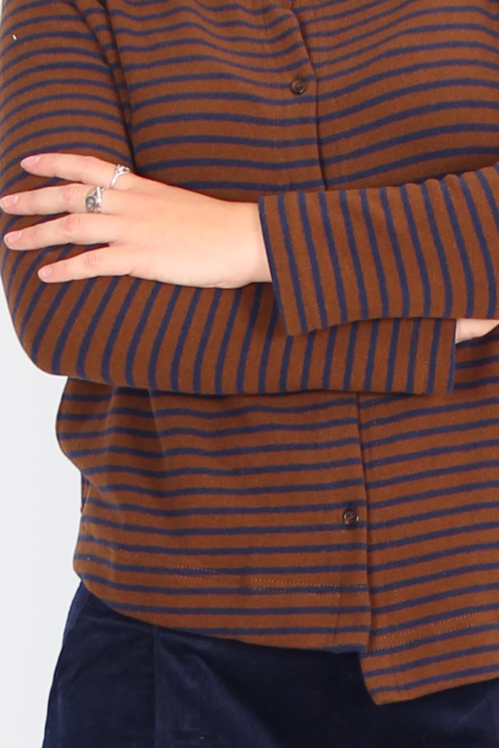 Mama B Crema Cardigan Cannella/Lagauna Stripe