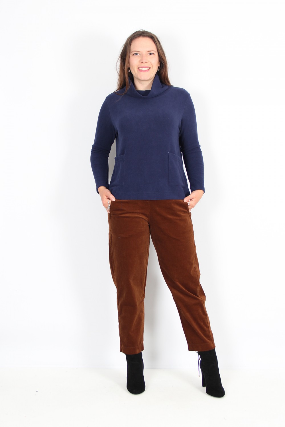 Mama B Jerzu M High Neck Pocket Knit Laguna