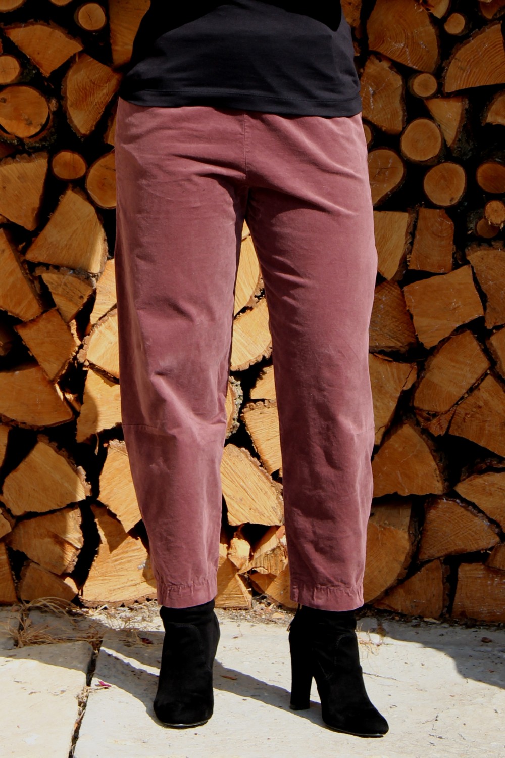Mama B Alisa L Cotton Velvet Trouser Cipolla