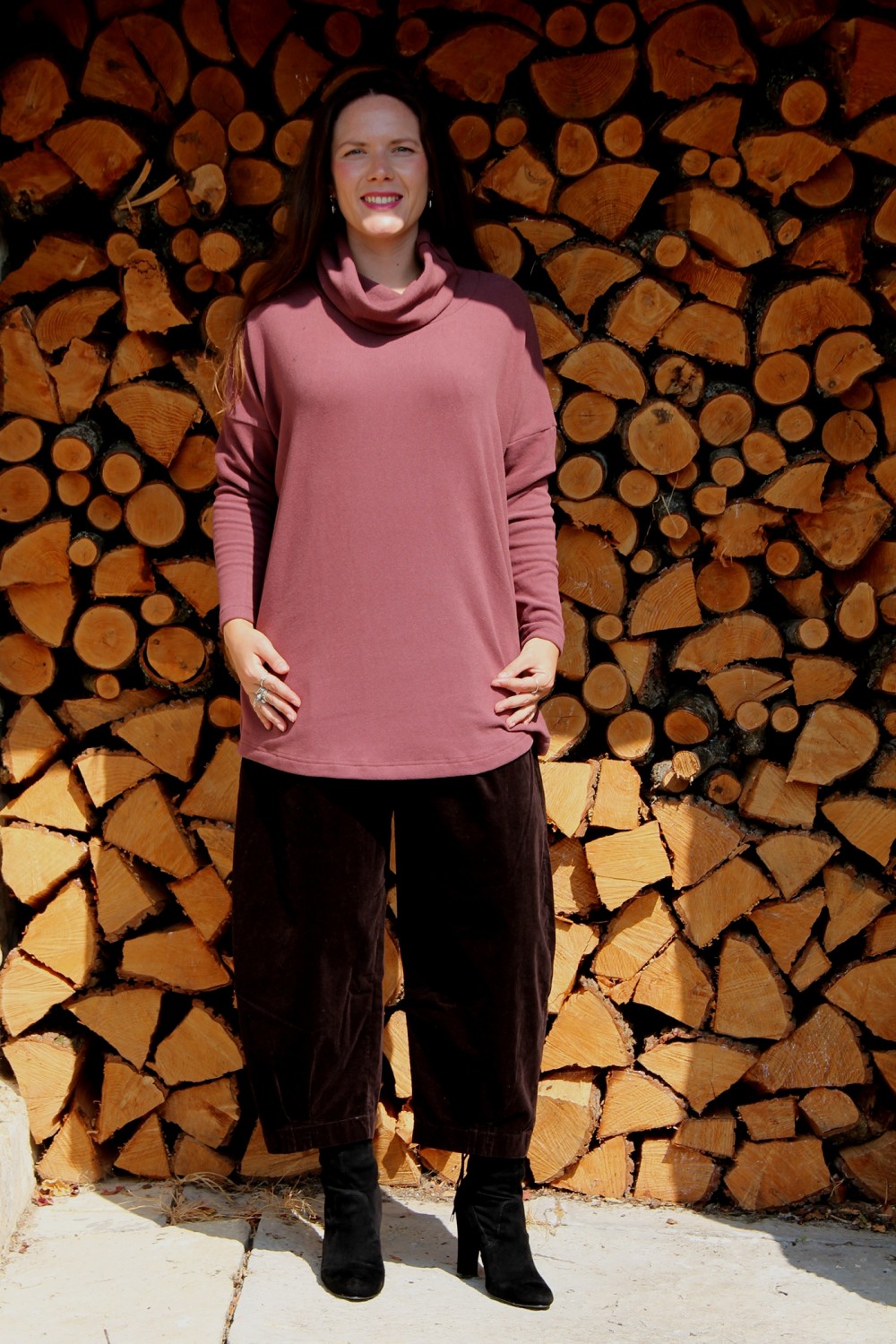 Mama B Bill U Roll Neck Top Cipolla