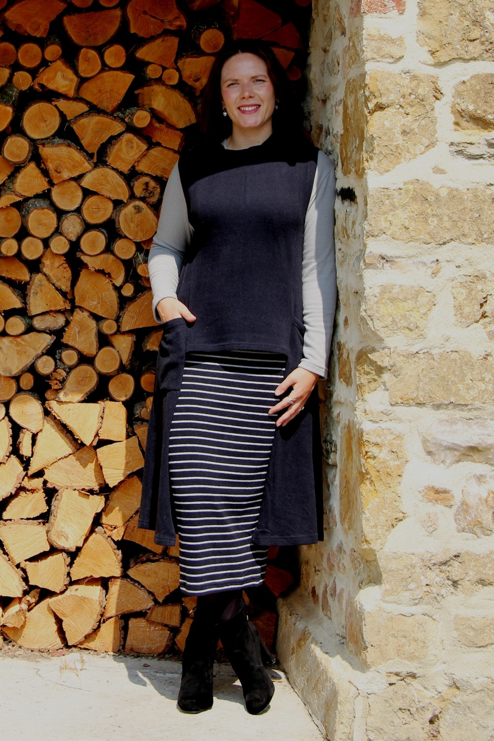 Mama B Linna U Gilet Notte (Navy Blue)