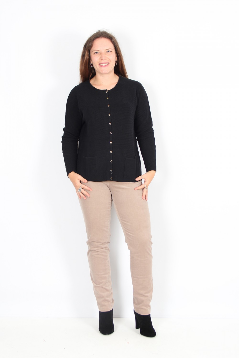 Mansted Nea Eco Cotton Cardigan Dark Black