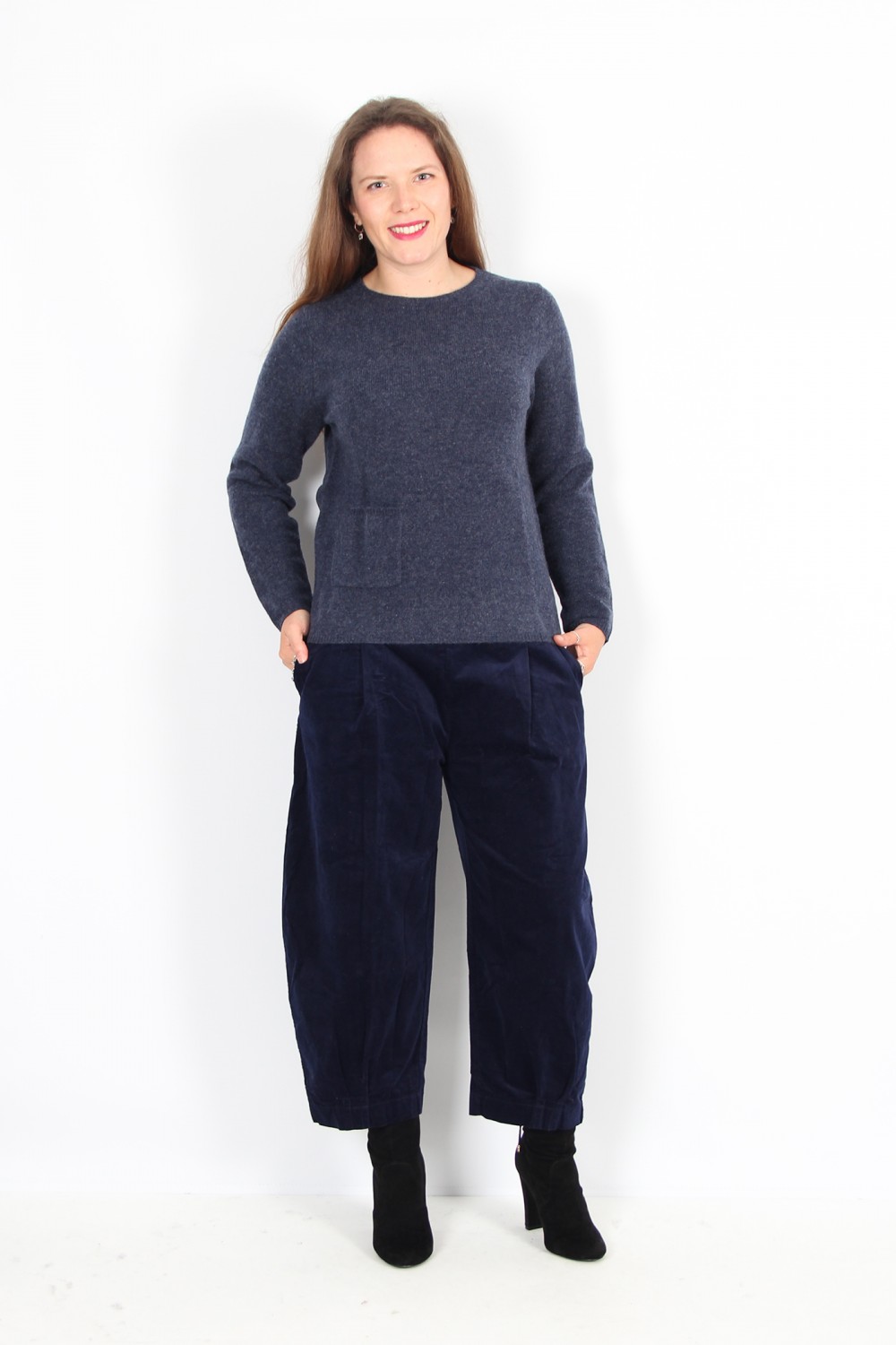 Mansted Minoa Lambswool Pocket Jumper Blue