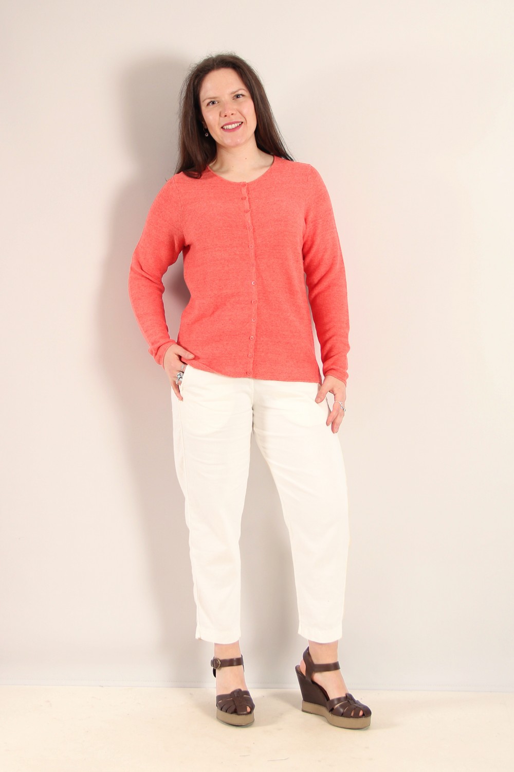 Mansted Monsoon Eco Cotton Cardigan Soft Red