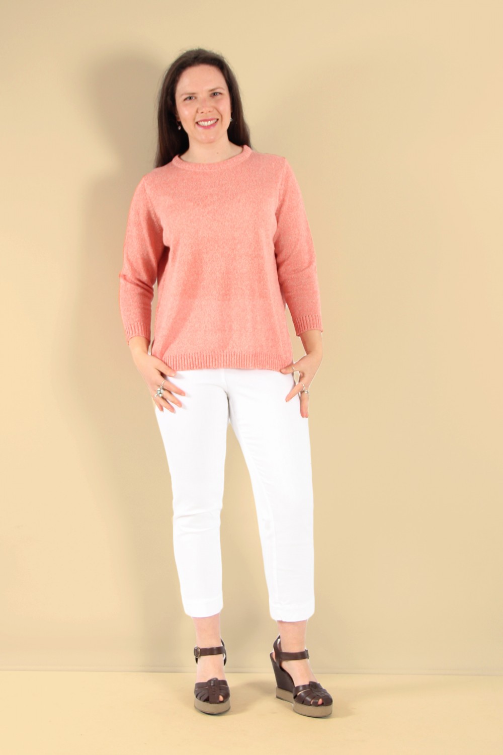 Mansted Lilith Linen Knit Jumper Soft Red