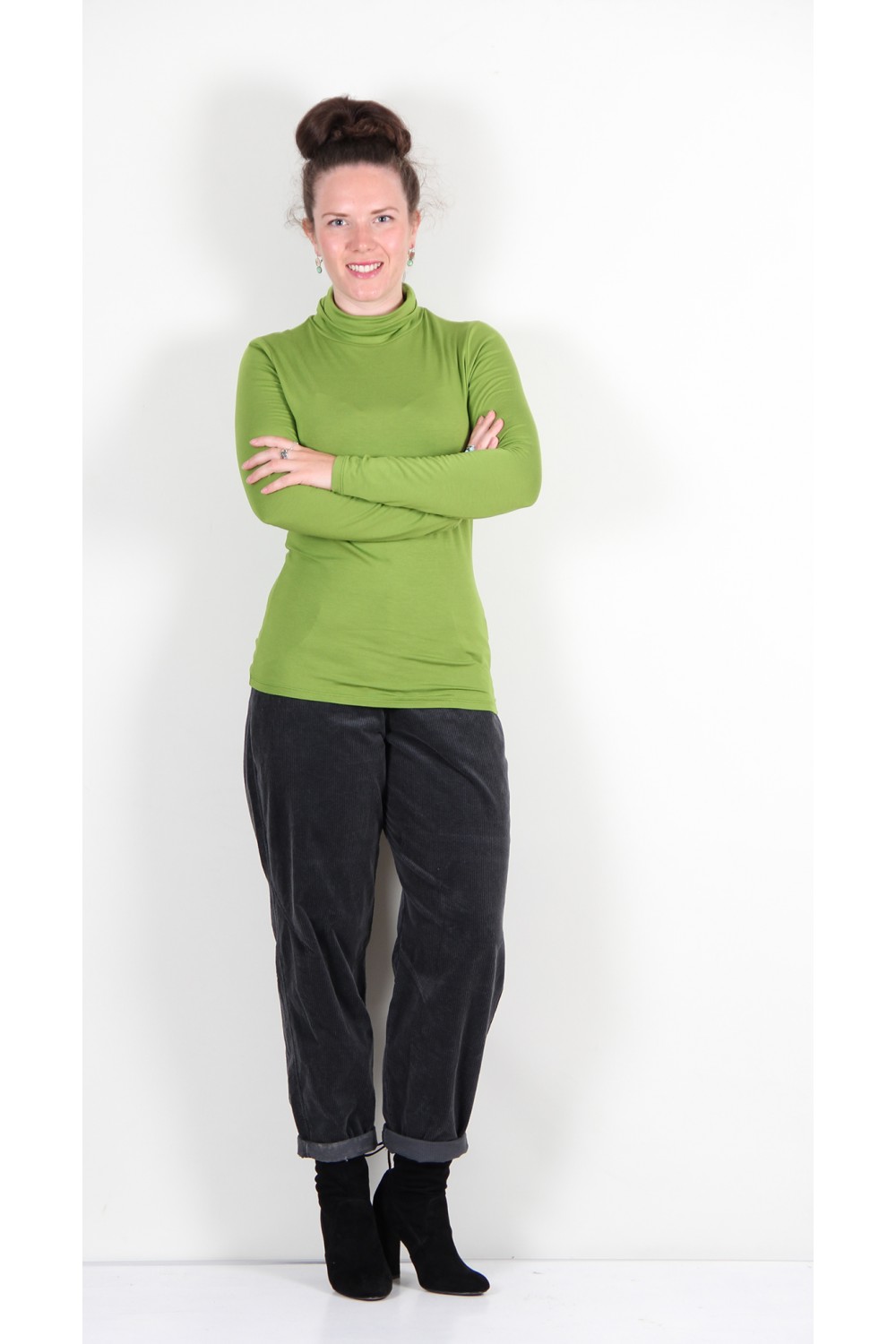 Maria Bellentani Roll Neck Top Pistachio
