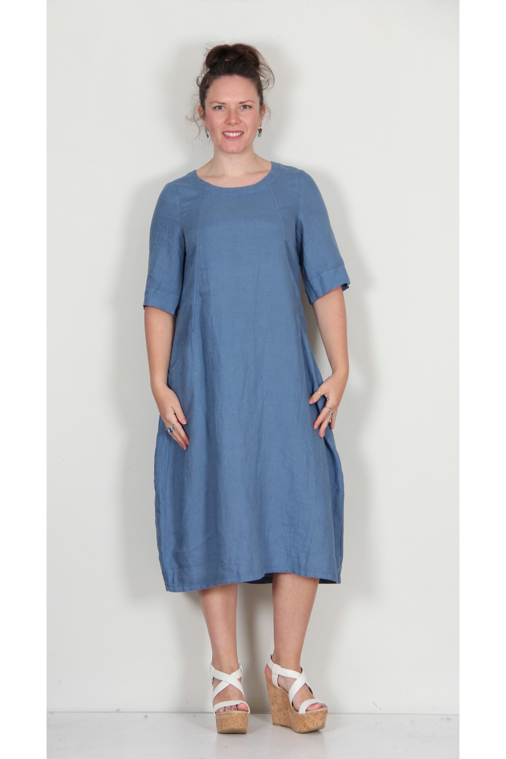 Mes Soeurs Et Moi Alma Linen Dress Denim