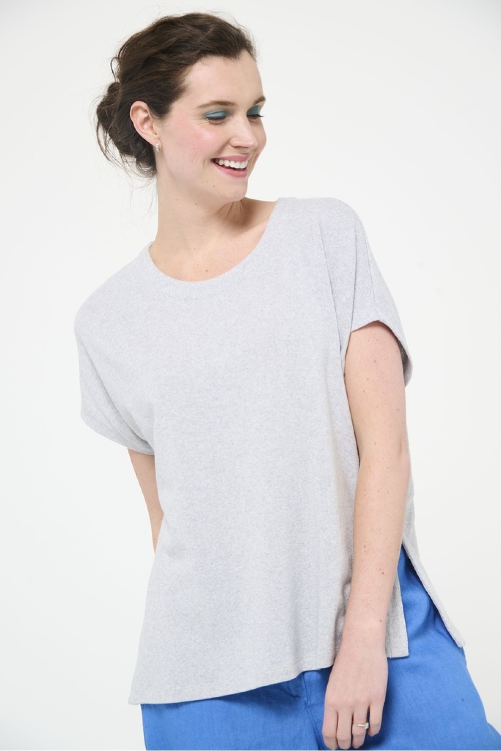 Mes Soeurs Et Moi Lionel Short Sleeve Shell Top Fog