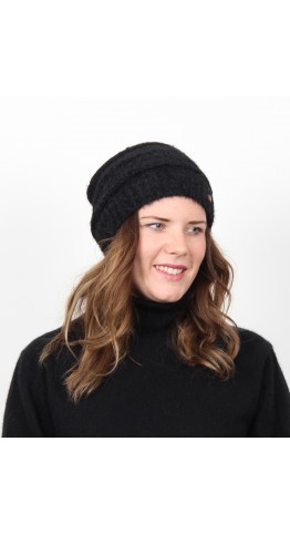 Miss Sparrow Poodle Beannie Hat Black