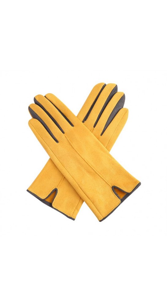 Miss Sparrow Glenda Two Tone Gloves Mustard