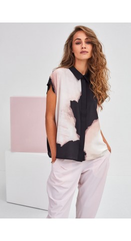 NAYA Blurred Print Shirt Black/Pink