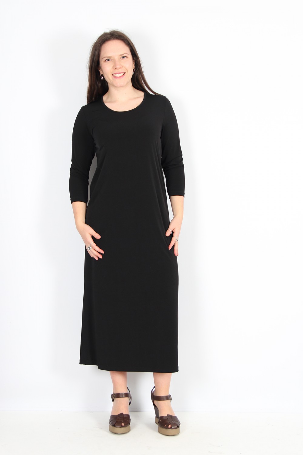 Naya Jersey Midi Dress Black