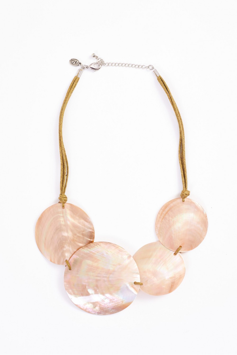 Naya Large Disc Shell Necklace Sand