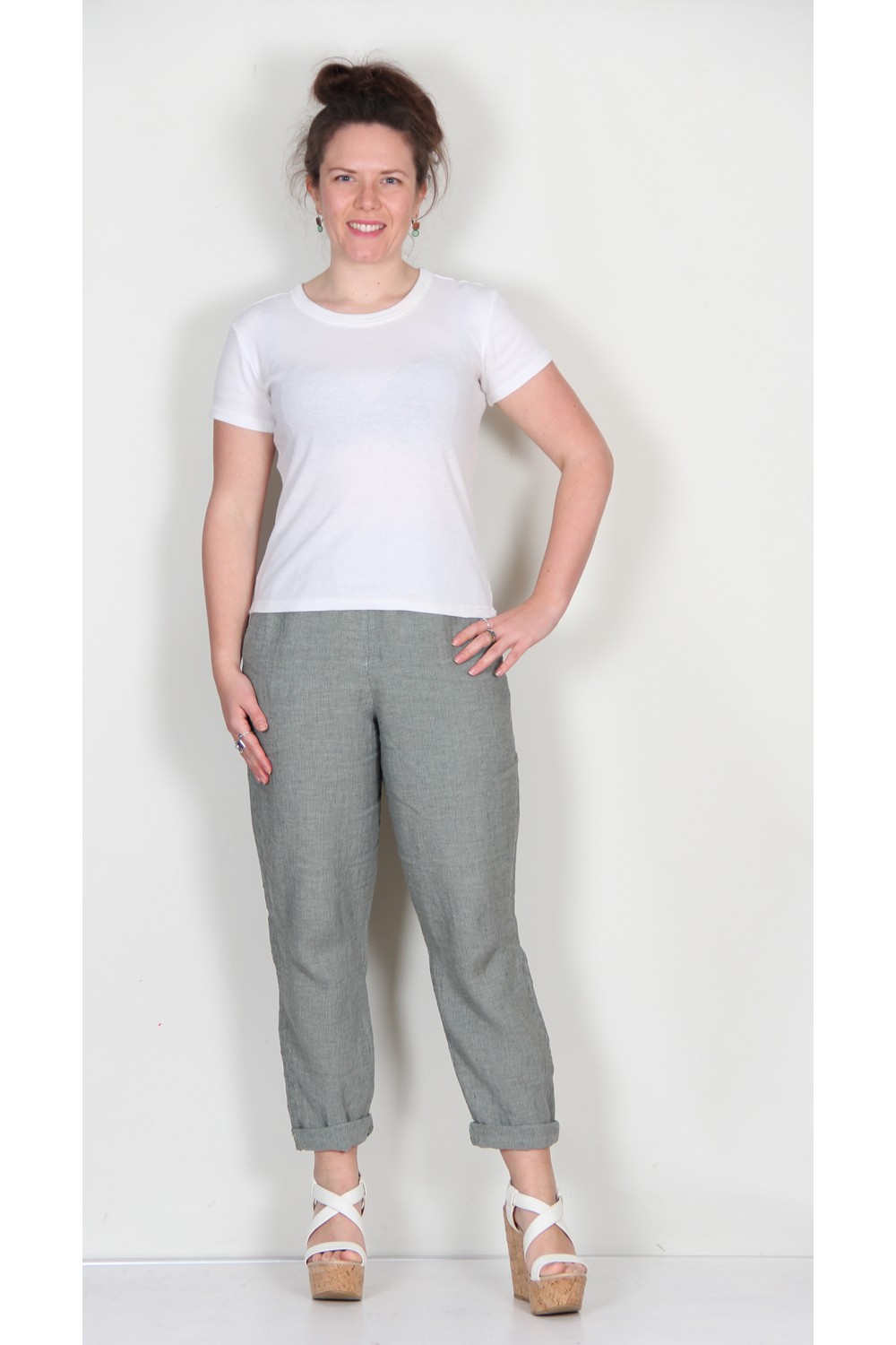 OSKA Trousers Avaanda 311 Sage / 100 % Linen