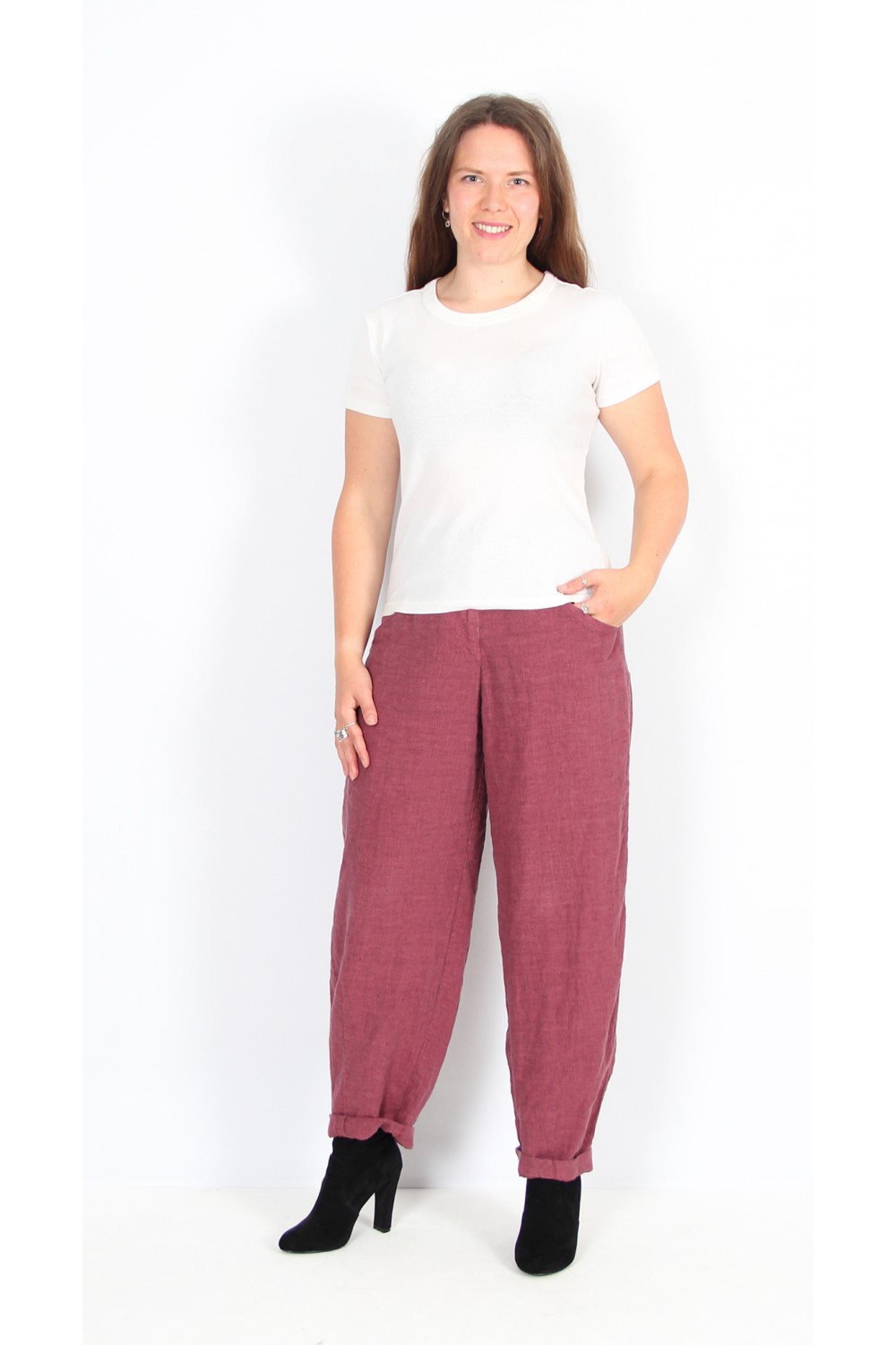 OSKA Trousers Kugge 326 Mauve / 100 % Linen