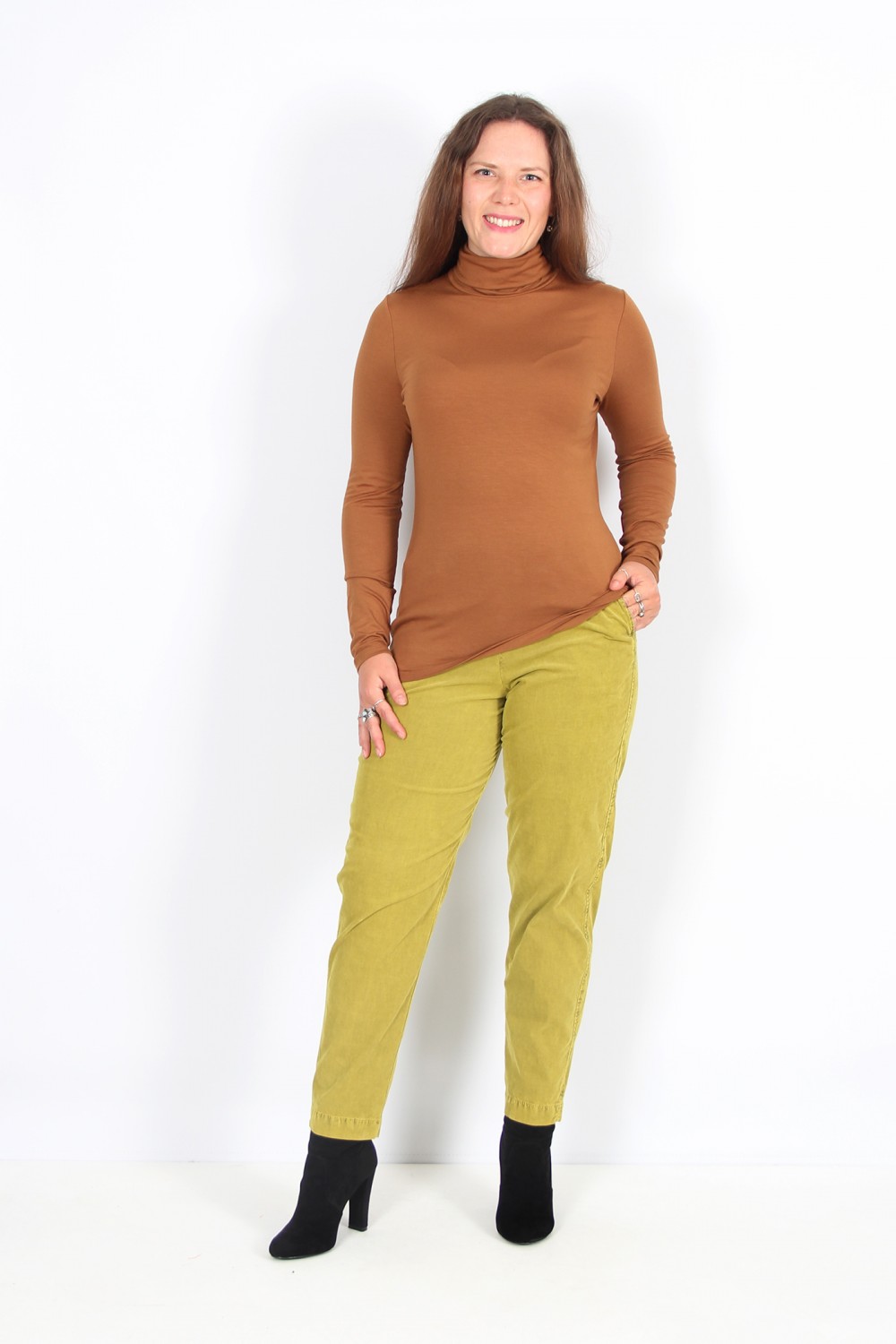 OSKA Trousers Minnima 310 Yellow / Cotton cord with stretch content