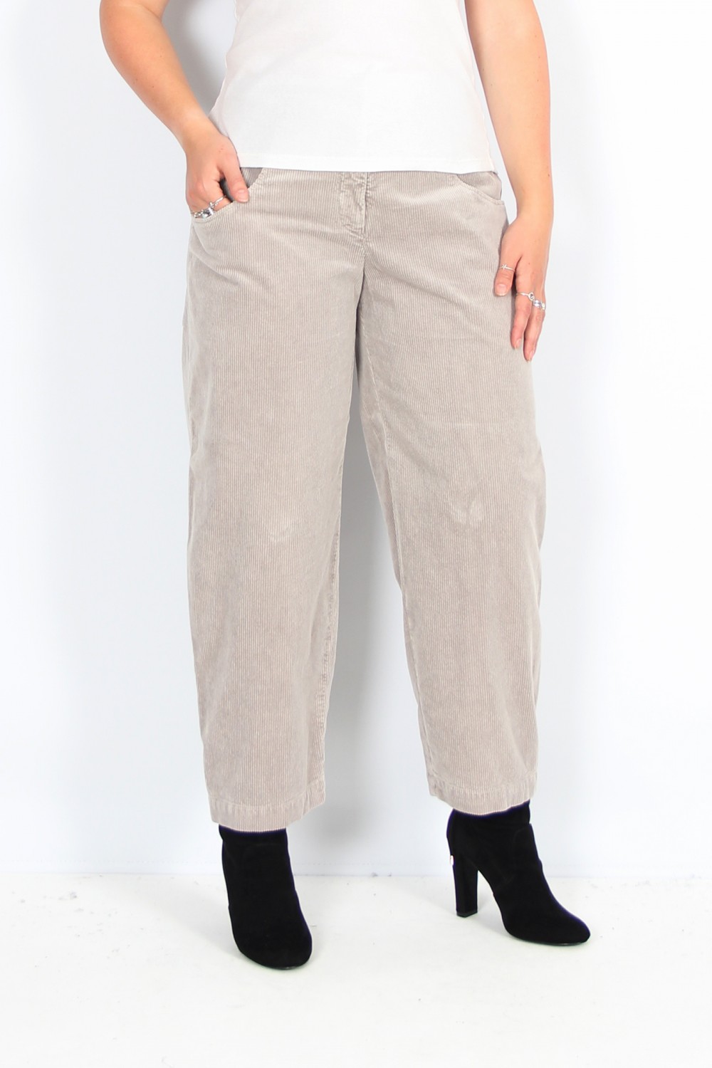 OSKA Trousers Kahren 314 Moon / Cotton Cord With Stretch Content
